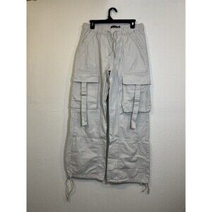 Refuge Cargo Pants Womens Medium Pockets Cotton Beige
